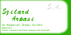 szilard arpasi business card